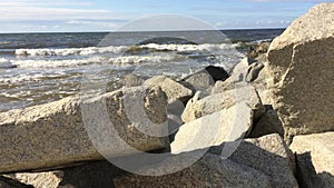 Baltic Sea, mole of Ustka, Poland