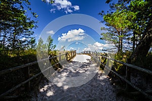 Baltic Sea, Path to the beach, Poland, Karwienskie Blota