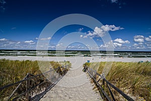 Baltic Sea, Path to the beach, Poland, Karwienskie Blota