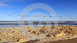 Baltic Sea With Sea Bubble In Windy Time