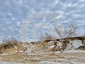 Baltic Sea winter snow ice coast beach Carnikava Latvia