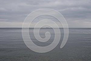 Baltic seascape with ship in distance