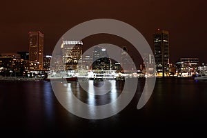 Baltimore Inner Harbor at Night