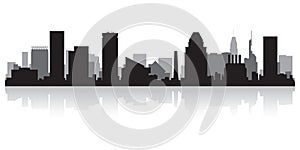 Baltimore Maryland city skyline silhouette