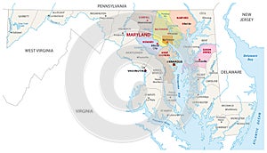 Baltimore metropolitan area vector map, Maryland, USA