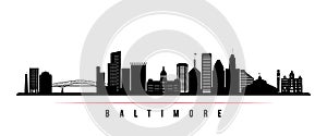 Baltimore skyline horizontal banner.