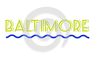 BALTIMORE sticker stamp