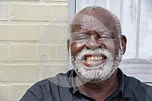 BALTIMORE, USA - JUNE 21 2016 - a black old homeless man in baltimore