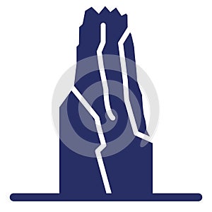 Baltistan monument, gilgit landmark Isolated Vector Icon which can be easily modified or edit