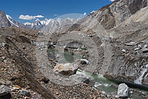 Baltoro glacier in front of Paiju peak, K2 trek, Pakistan