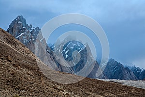 Baltoro Glacier and Trango mountain range