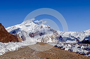 Baltoro glaciers and peaks in the Karakoram mountains range
