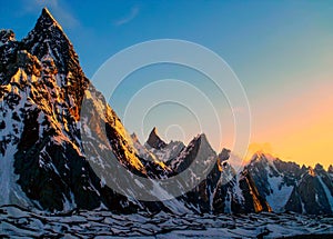 Baltoro glaciers and peaks near the K2