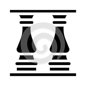 balusters decoration glyph icon vector illustration
