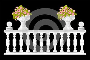 Balusters Vase Flowers Composition