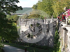 Balustrade in the court garden at Würzburg Residence