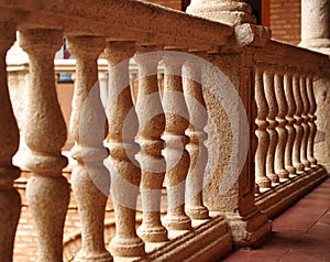Balustrade in Fugger Palace, Almagro, Spain photo