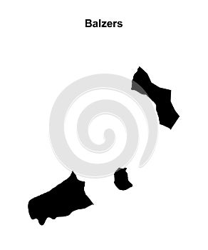 Balzers outline map