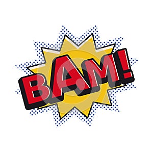 Bam Comic Explosion Vector