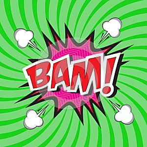 BAM! comic word