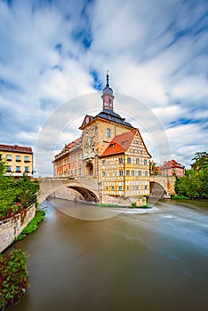 Bamberg city in Germany. Town hall building