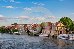 Bamberg Germany, at Linker Regnitzarm River