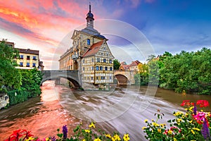 Bamberg, Germany - Colored medieval town in Franconia, historical Bavaria