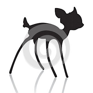 Bambi silhouette vector illustration