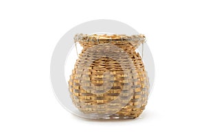 Bamboo basket hand made  Used for putting various devices isolated