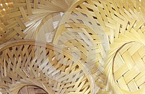 Bamboo baskets background