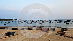 Bamboo boats, Da Nang, Vietnam