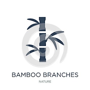 bamboo branches icon in trendy design style. bamboo branches icon isolated on white background. bamboo branches vector icon simple