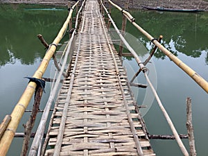 Bamboo Bridge, Luang Prabang,