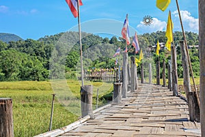 Bamboo bridge. Place name Sutongpe Bridge