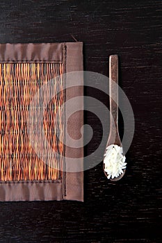 Bamboo brown straw mat