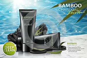 Bamboo charcoal face wash