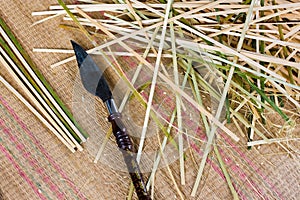 Bamboo cutting knife