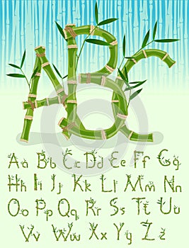 Bamboo eco alphabet