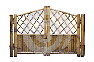 Bamboo fence gate