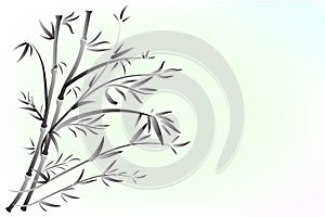 Bamboo floral plant logo background