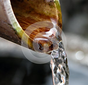 Bamboo fountain-detail
