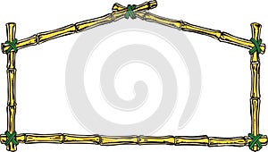 Bamboo Frame Vector Background