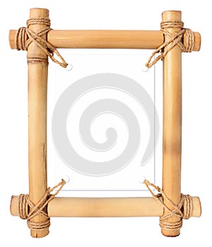 Bamboo frame with white area for your text