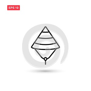 Bamboo hat icon vector isolated 4