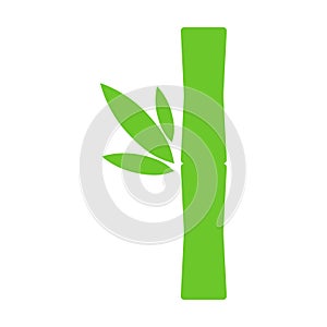 Bamboo leaf icon, nature tropical symbol design, web sign vector illustration photo