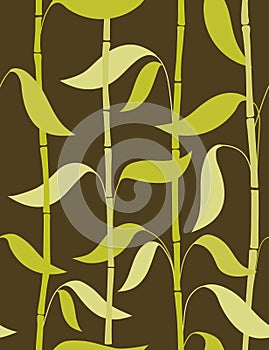 Bamboo leaves - seamless pattern