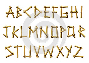 Bamboo letters photo