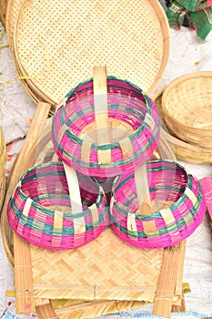 Bamboo made craft displayed  in bangladeshi  local fair