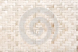 Bamboo mat weaving texture with hamper seamless patterns in thai style crafts abstract on background