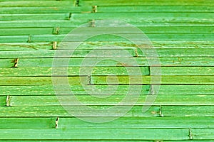 Bamboo material from bamboo stalks, green background